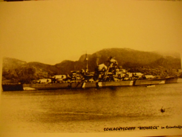 schlachtschiff &quot;Bismarck&quot; im Grimstadfjord