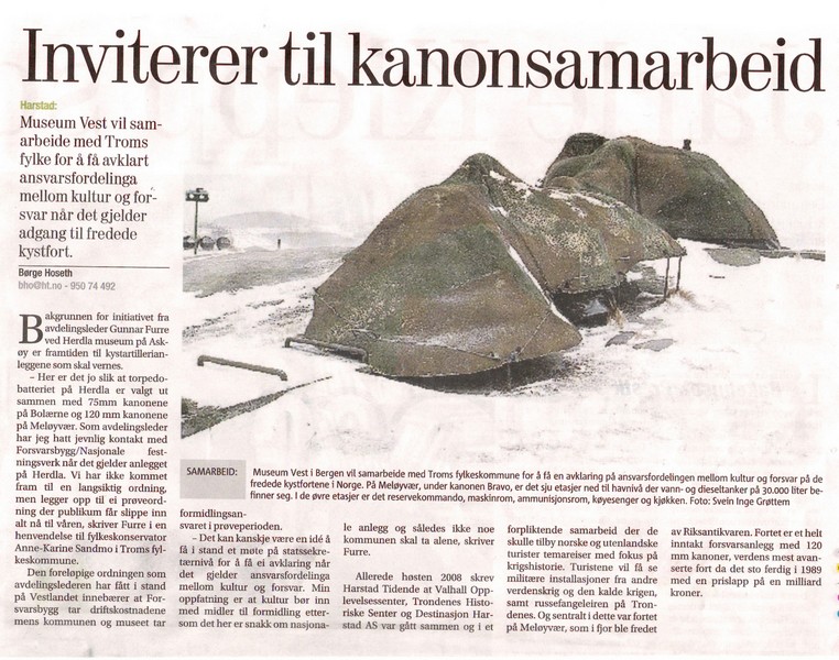 Fra &quot;Harstad Tidende&quot; 11.02.11.