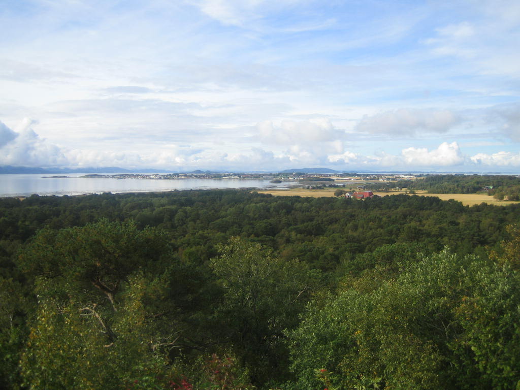 Utsikt over Ørlandet fra kanontårnet.