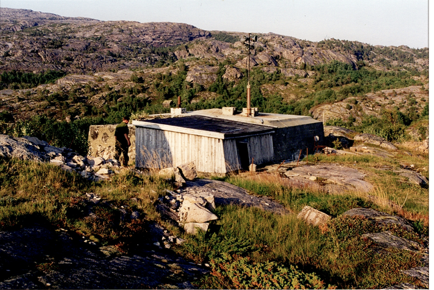 Bunkeren i 1995. Benyttet til fortets første ildledningsradar på 50-tallet