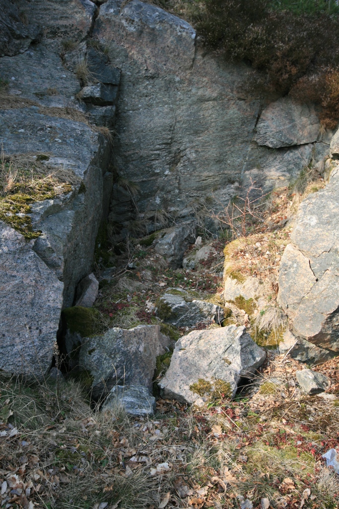 Begravd inngang til KwK-stillingen og et fjellanlegg