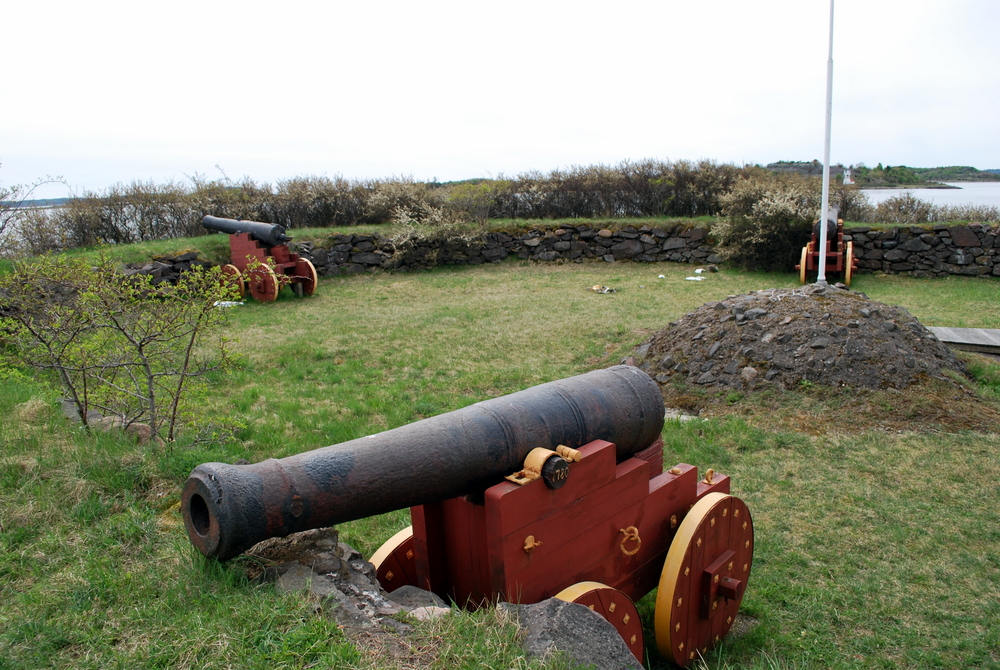 Store kanoner, og et godt bevart fort fra Napoleonstiden