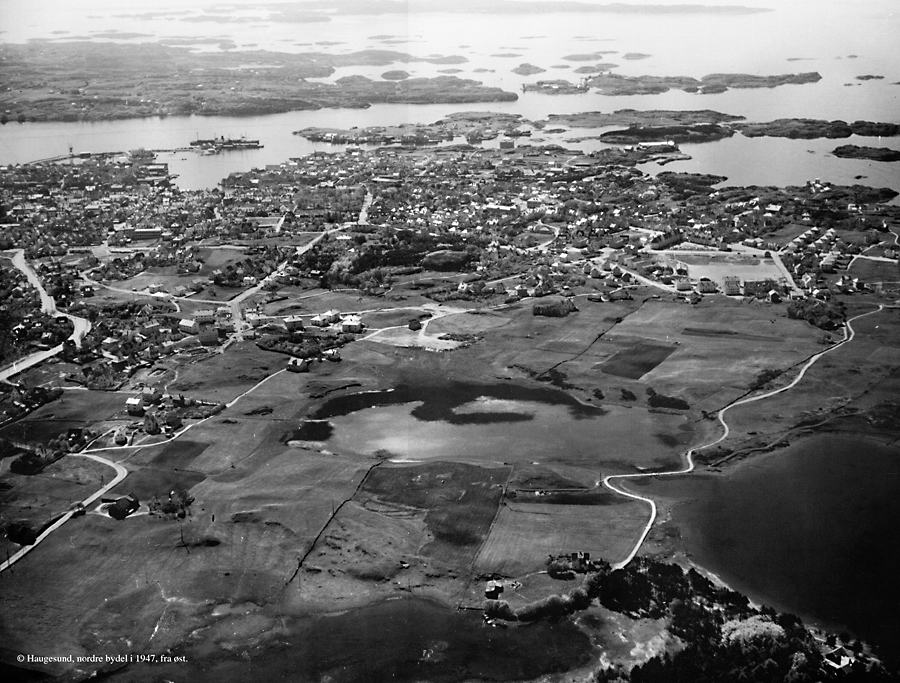 Haugesund, nordre bydel mot vest, 1947.