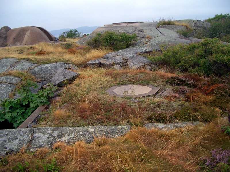 Den faste bombekasterstillingen, før siste sikring