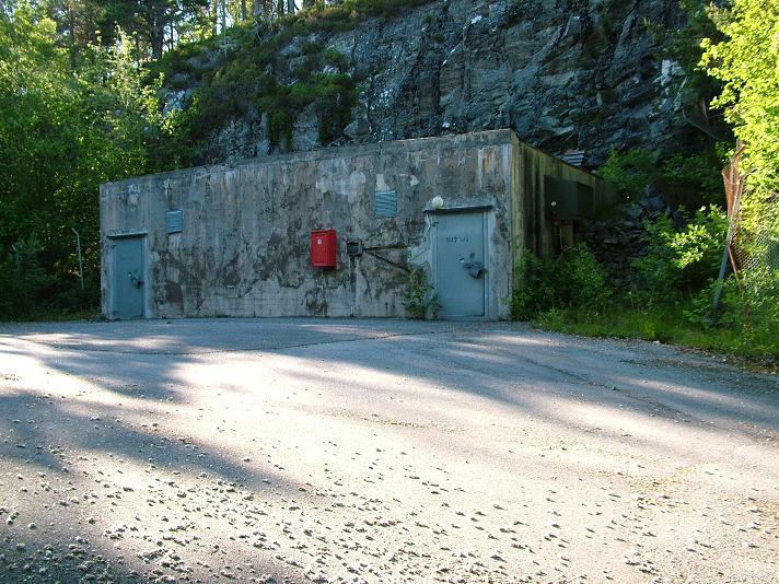 Samme type ammunisjonsbunker som man finner i de fleste marinebatterier fra Egersund til Molde.