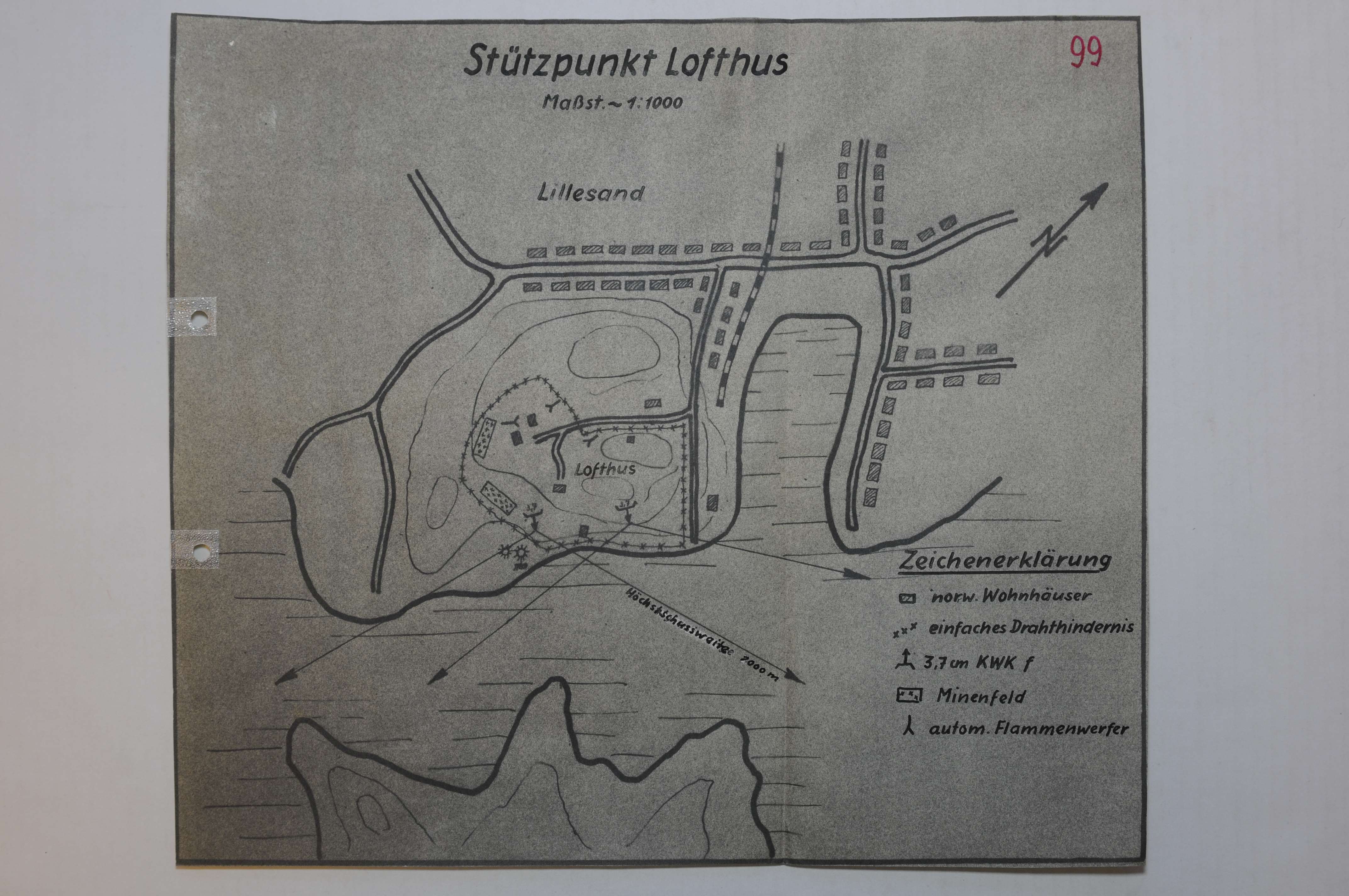 Stutzpunkt Lofthus, kart, Lillesand.jpg