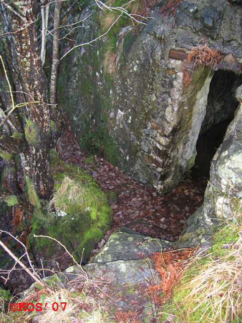 Ammo/dekningsrom, sett fra stillingen.