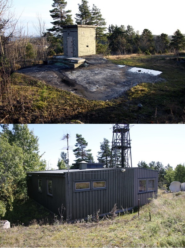 Huset over bunkerern som nå er revet