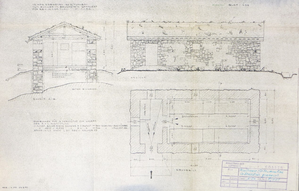 Munibunker in Bruchstein Gemauert für 8,8 und 10,5cm Flak (Gossen).jpg