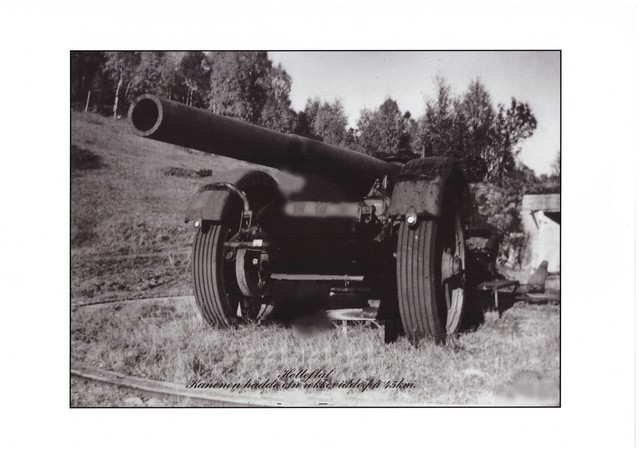 Kanon 1/3 -  21cm Mørser Hetleflaaten.<br />retusjert