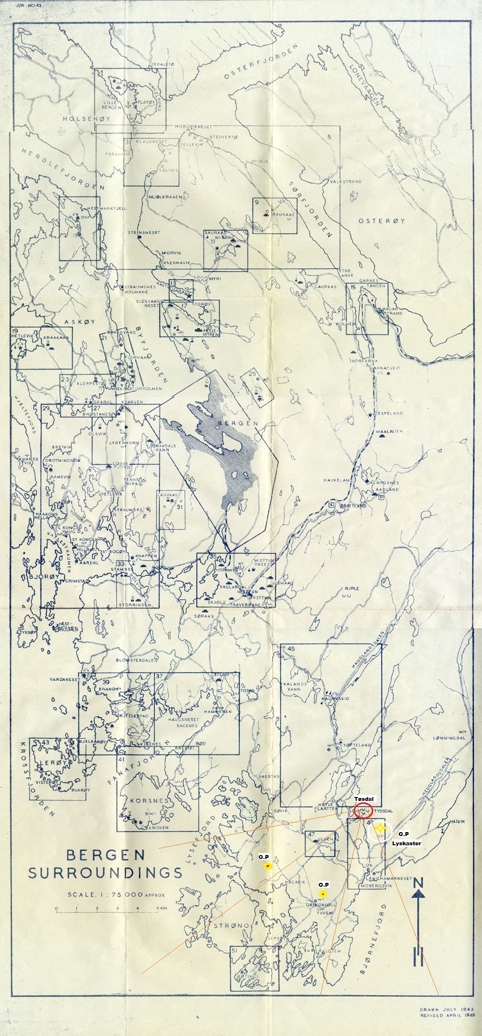 Tøsdal artilleri stilling , med obs bunkers , disse obs bunkers brukes også  av hkb47-977 3x21cm m18  og Søfteland sine 3x22cm Mørsere.jpg