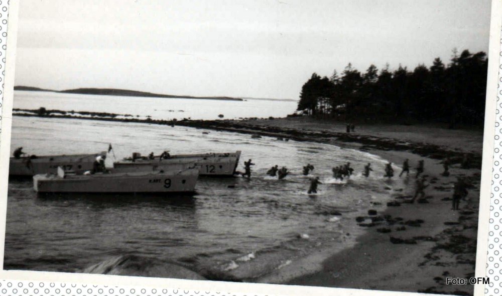 Øvelse i 1958 på samme stranda