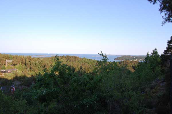 Utsikt mot sydøst, Bolærne, Rauøy, ytre Oslofjord
