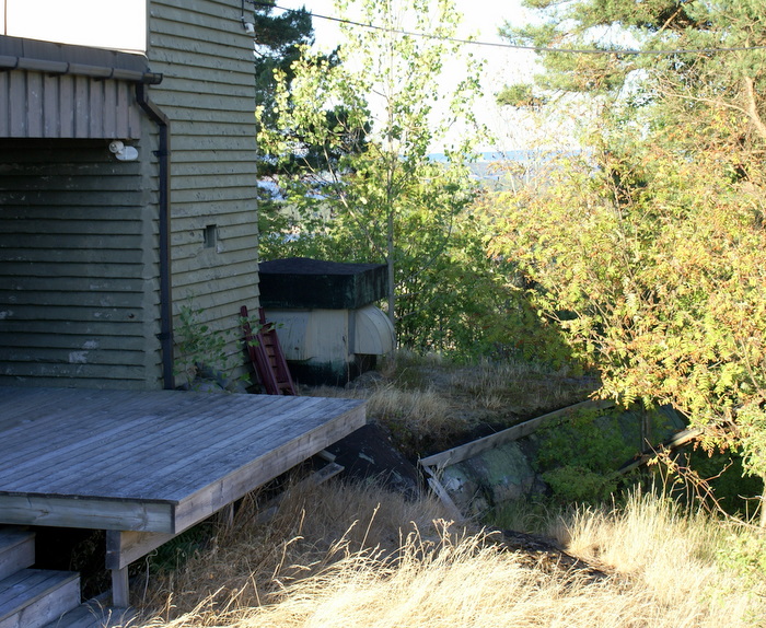 Bunkeren går under treveranda